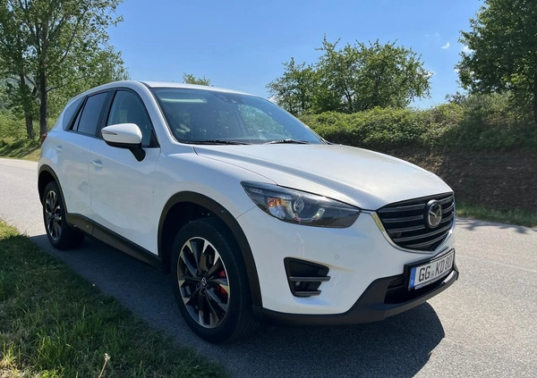 Mazda CX-5 cena 53999 przebieg: 155000, rok produkcji 2015 z Biała małe 742